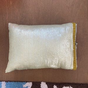 Gorgeous satin & sequin accent pillow, never used
